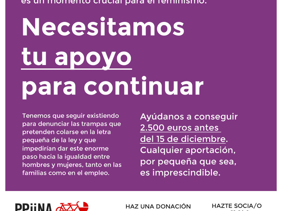 La PPiiNA necesita tu apoyo: Ayúdanos a conseguir 2.500 euros antes del 15 de diciembre